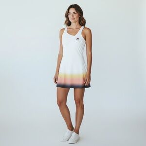 Fila Backspin tennis/pickleball Dress in White/Sunset - Size Medium